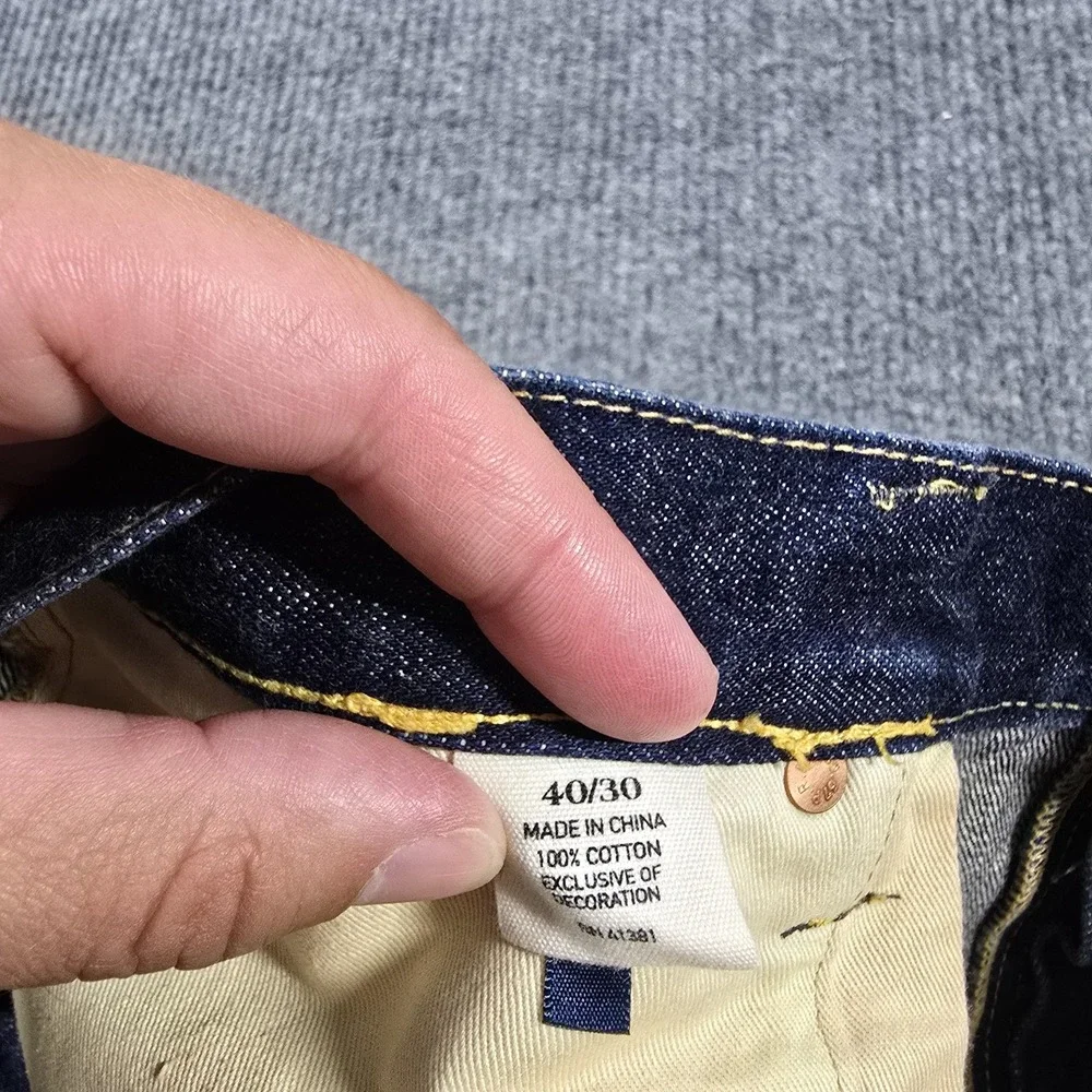 Polo Ralph Lauren Sullivan Slim Jeans Mens 40x30 Button Fly Embroidered RL 37x30